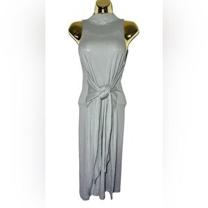 Vince Light Gray Maxi Dress with Knot Detail